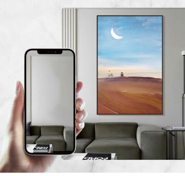 360Home Wohnzimmer Kulisse Kunst Landschaft Malerei